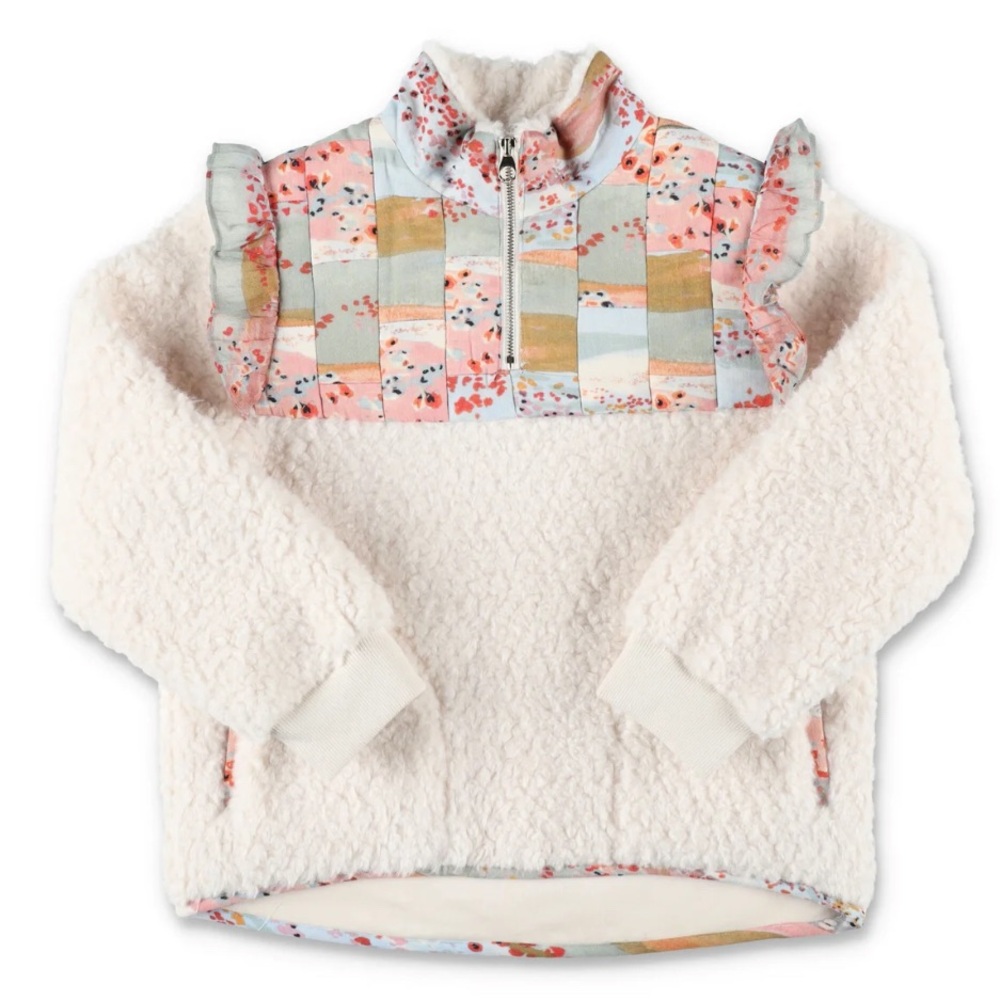 Chloé Kids Panelled Ruffled Pullover